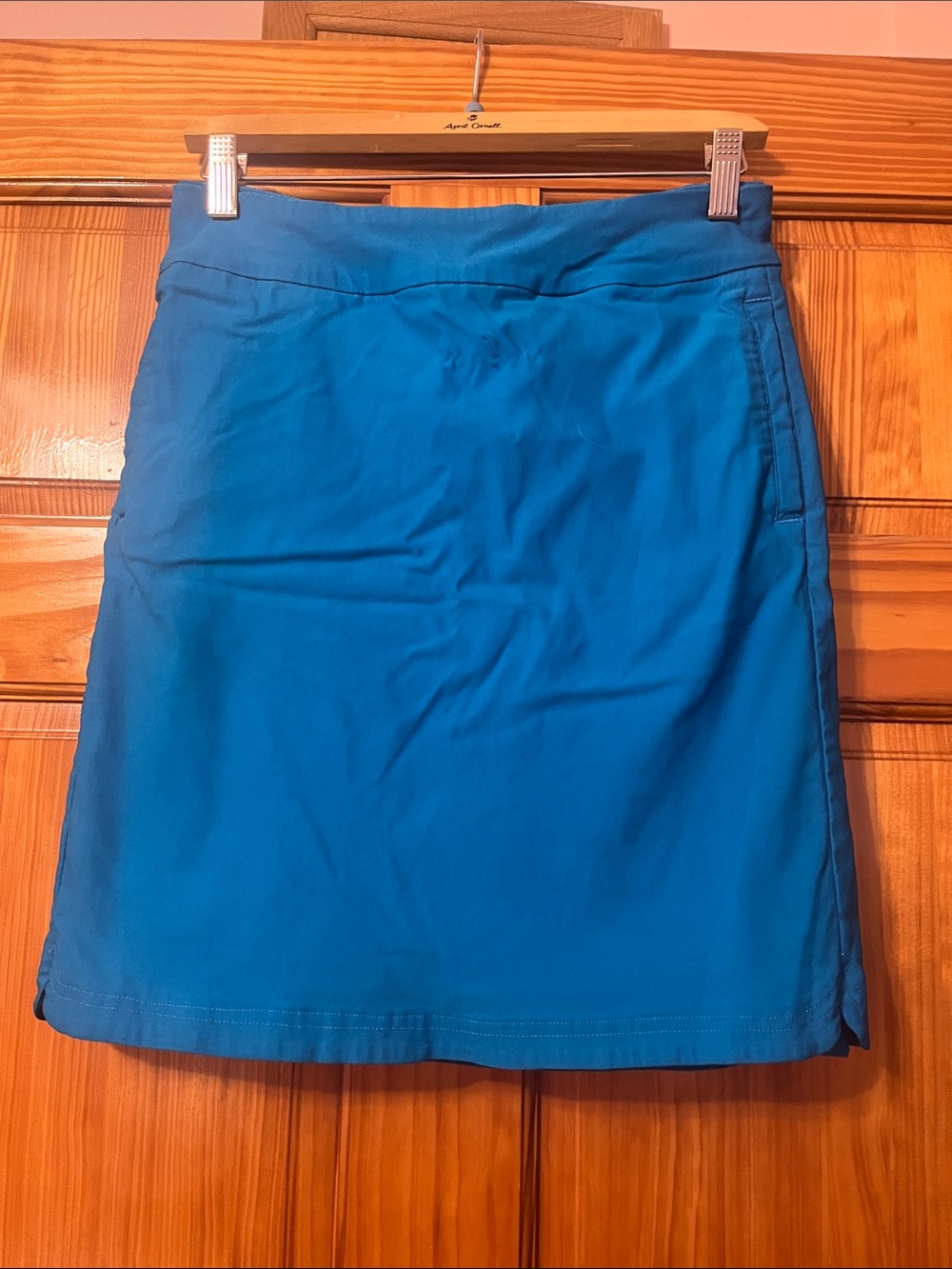 Tribal Teal Blue Mini Skirt with shorts